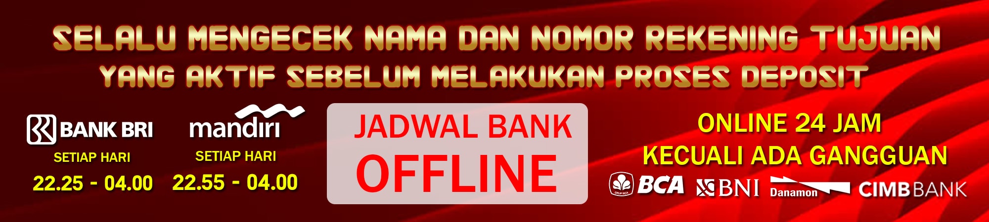 Jadwal Bank Offline